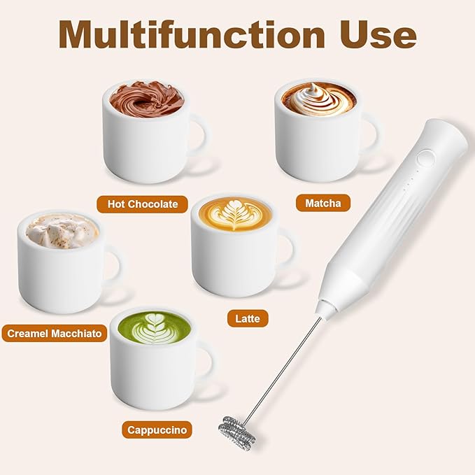 2 in 1 Rechargeable Electric Coffee Beater & Frother