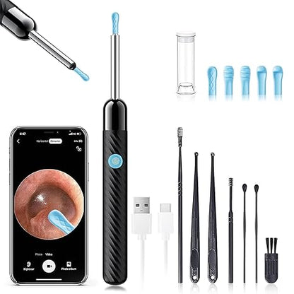 👂 1080P HD Ear Cleaner Camera Kit – Smart Earwax Removal Tool with 8-Piece Set | Wireless, Safe Cleaning for iOS & Android