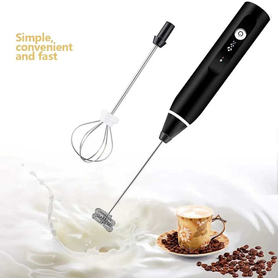2 in 1 Rechargeable Electric Coffee Beater & Frother