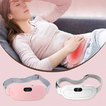 💗 Instant Period Pain Relief Belt – Smart Heating & Massage Pad (4 Heat Levels, 3 Modes) | Portable, Wireless Comfort for Women & Girls